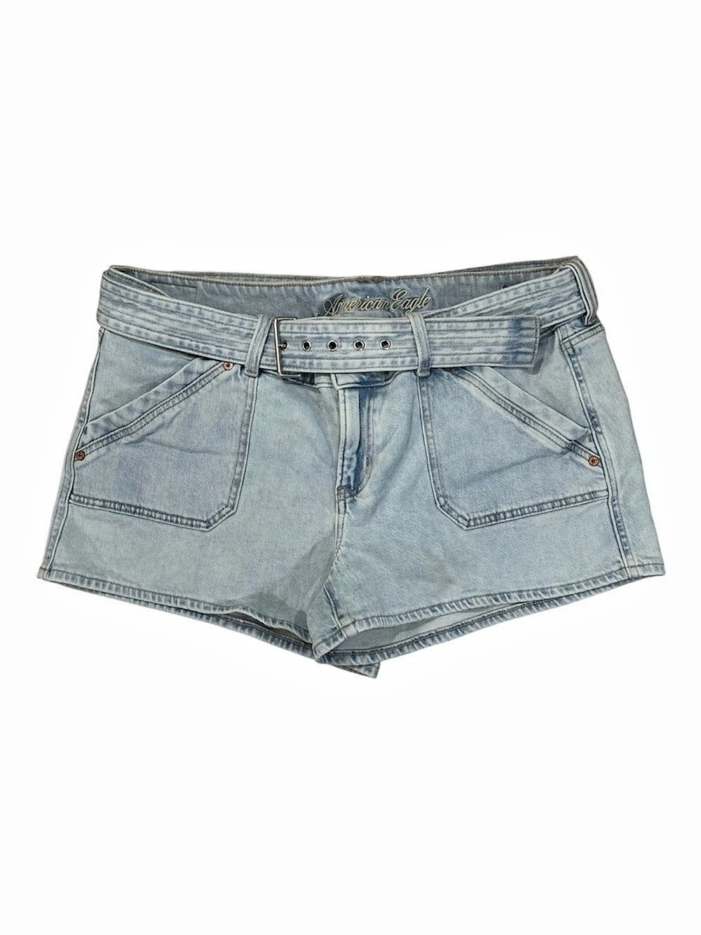 American Eagle Jean Shorts, Super Low-Rise Denim Perfect Shortie, Size 18